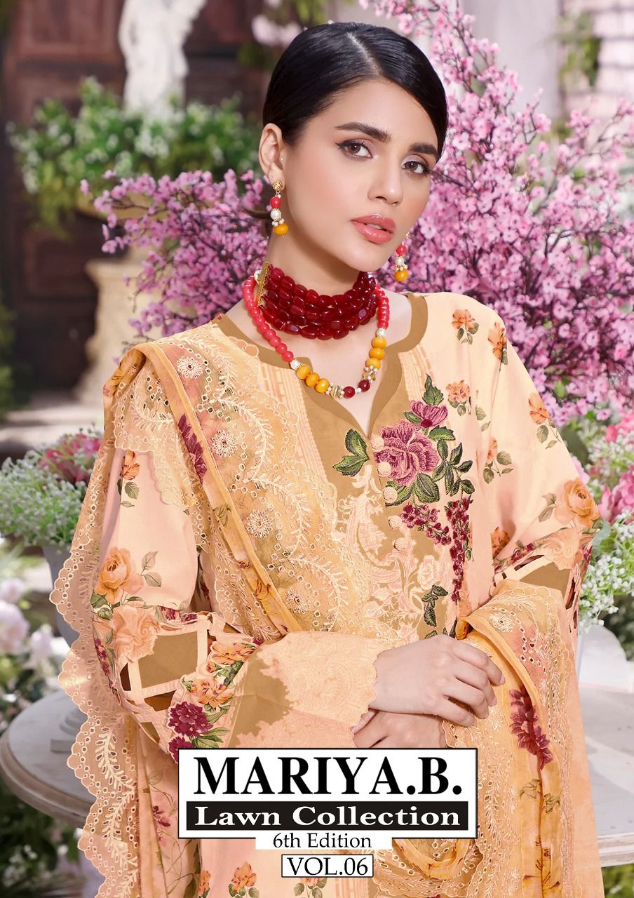 Mariya B Lawn Collection Vol 6 Lawn Cotton Printed Suits Wholesaler Surat