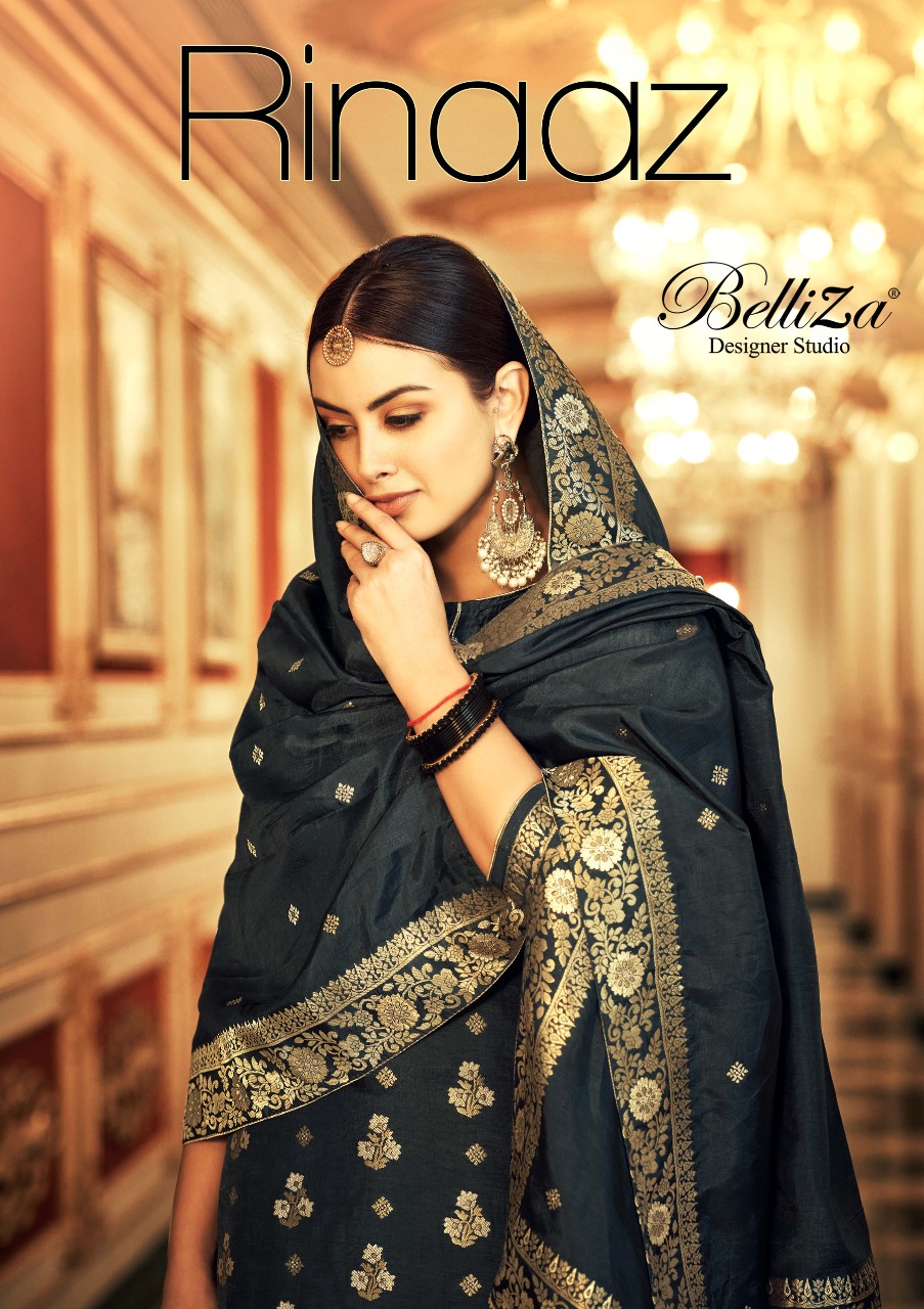 BELLIZA DESIGNER STUDIO RINAAZ DOLA JACQUARD SUIT 