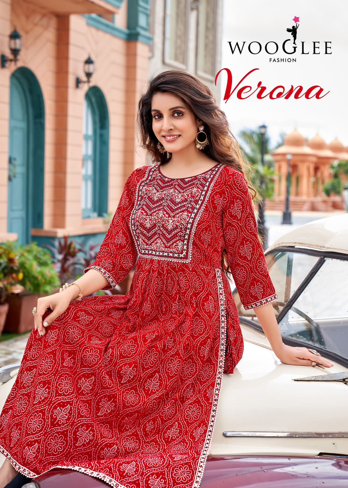 Wooglee Verona Rayon  Fancy Print Kurtis Wholesaler Surat