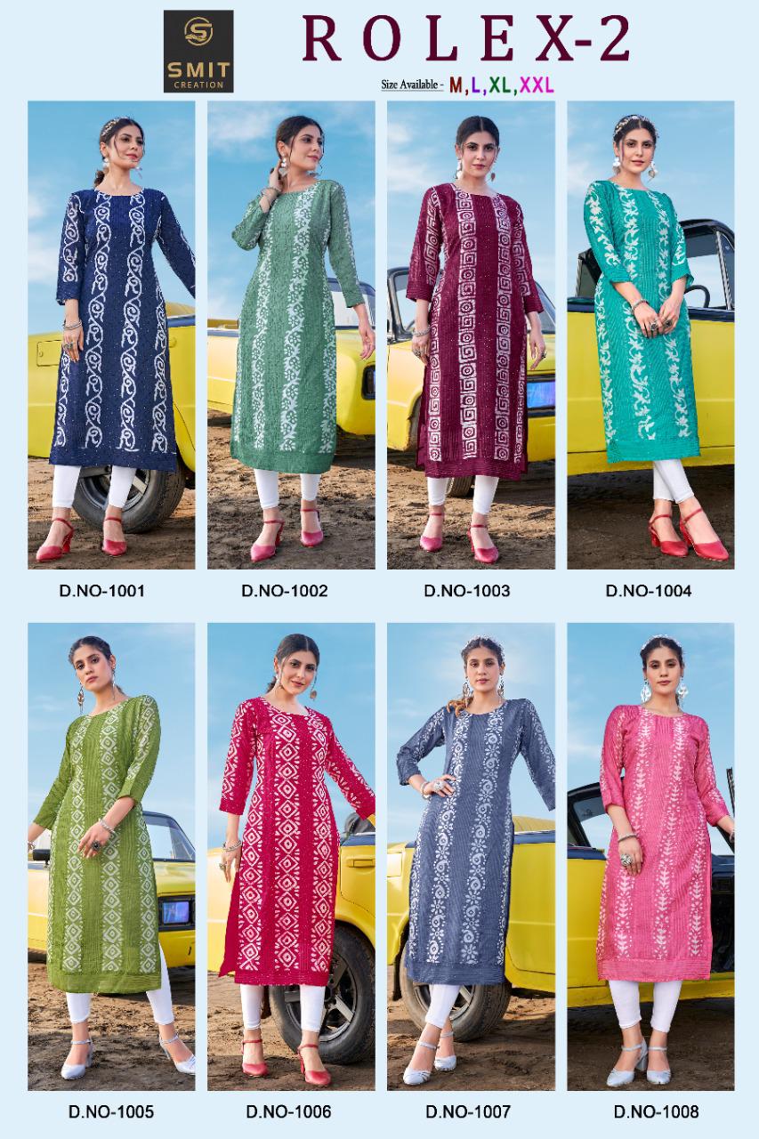 Poonam Designer Rolex Vol 2 Chanderi Fancy Batik Print Kurtis Wholesaler Surat