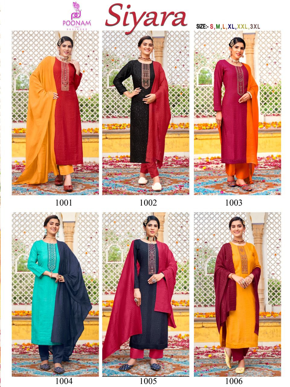 Poonam Designer Siyara Modal Silk With Embroidery Work Kurti Combo Set Wholesaler Surat