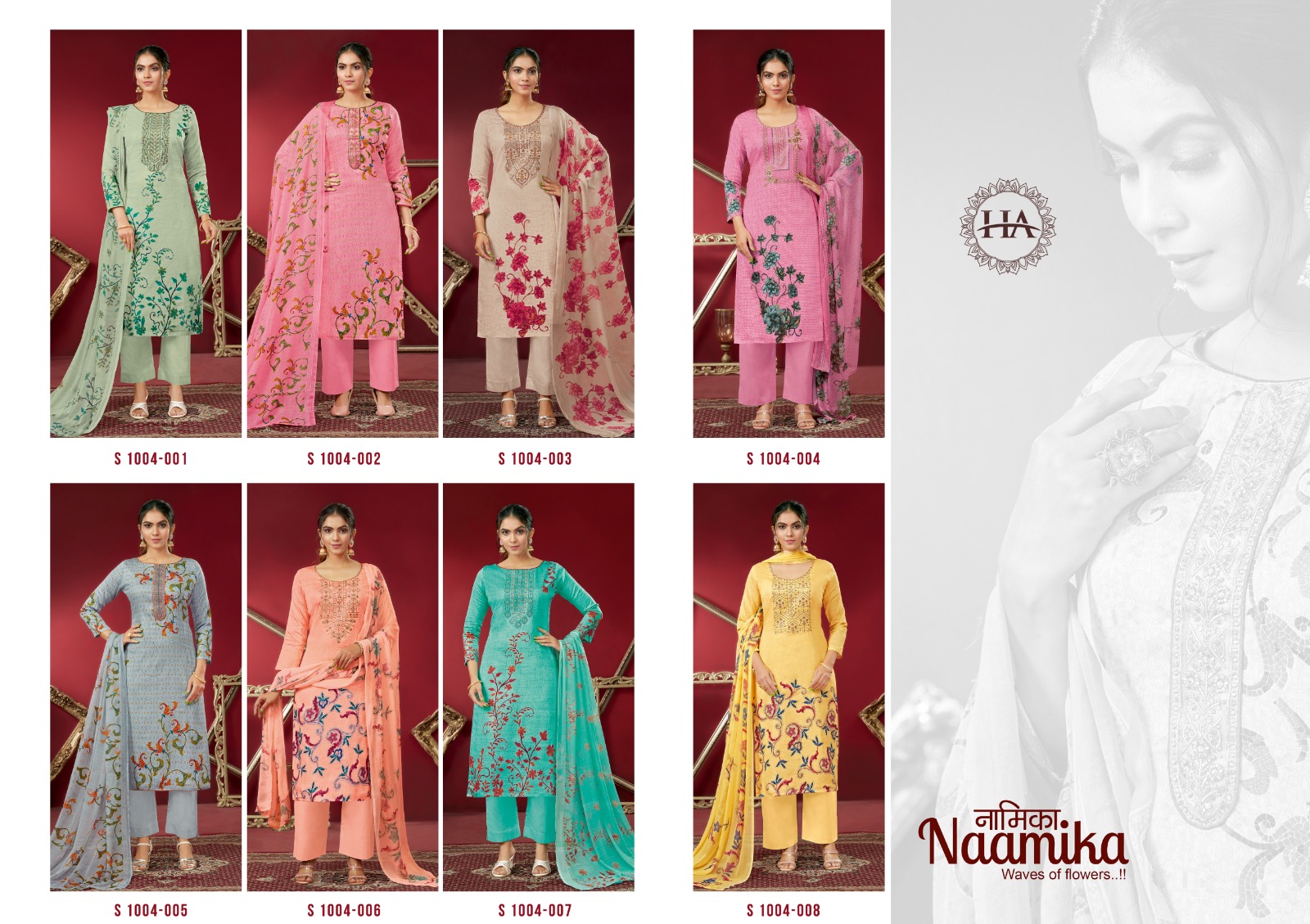Harshit Fashion Hub Naamika Jam Cotton Digital Print With Embroidery Work Suits Wholesaler Surat
