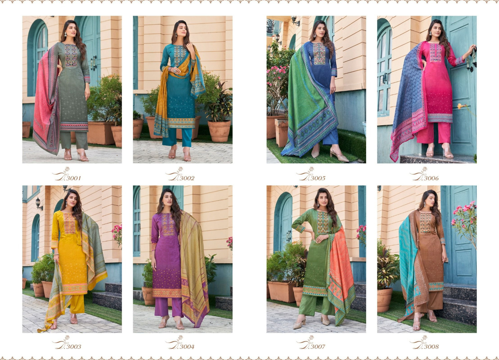 Yashika Trends Naishaa Secession Vol 3 Cotton Embroidery Designer Salwar Suits Wholesaler Surat