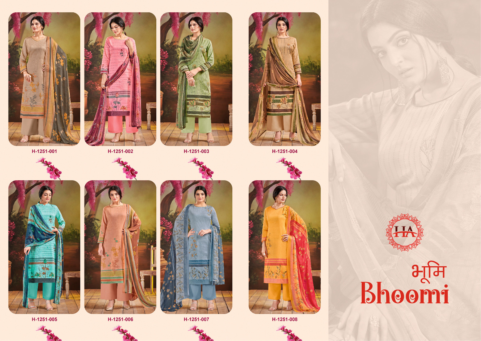 Harshit Fashion Hub Bhoomi Jam Cotton Digital Style Print Suits Wholesaler Surat
