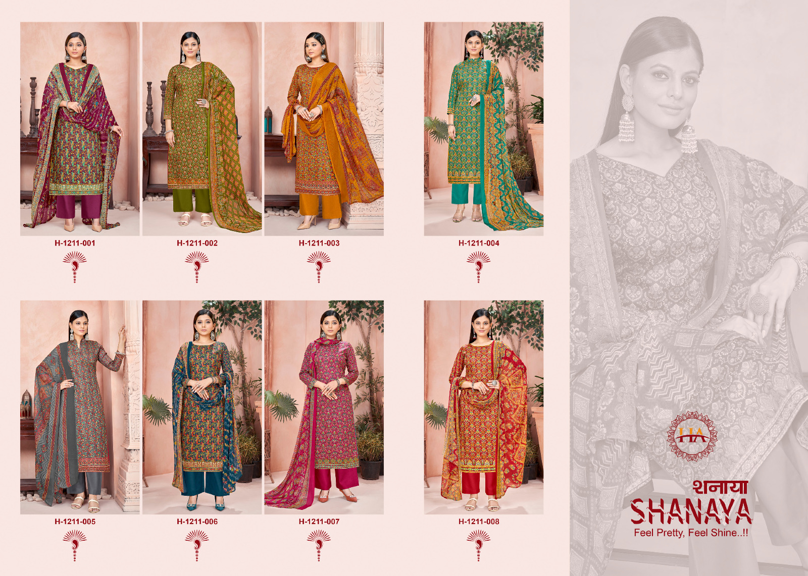 Harshit Fashion Hub Shanaya Jam Cotton Fancy Designer Print Suits Wholesaler Surat