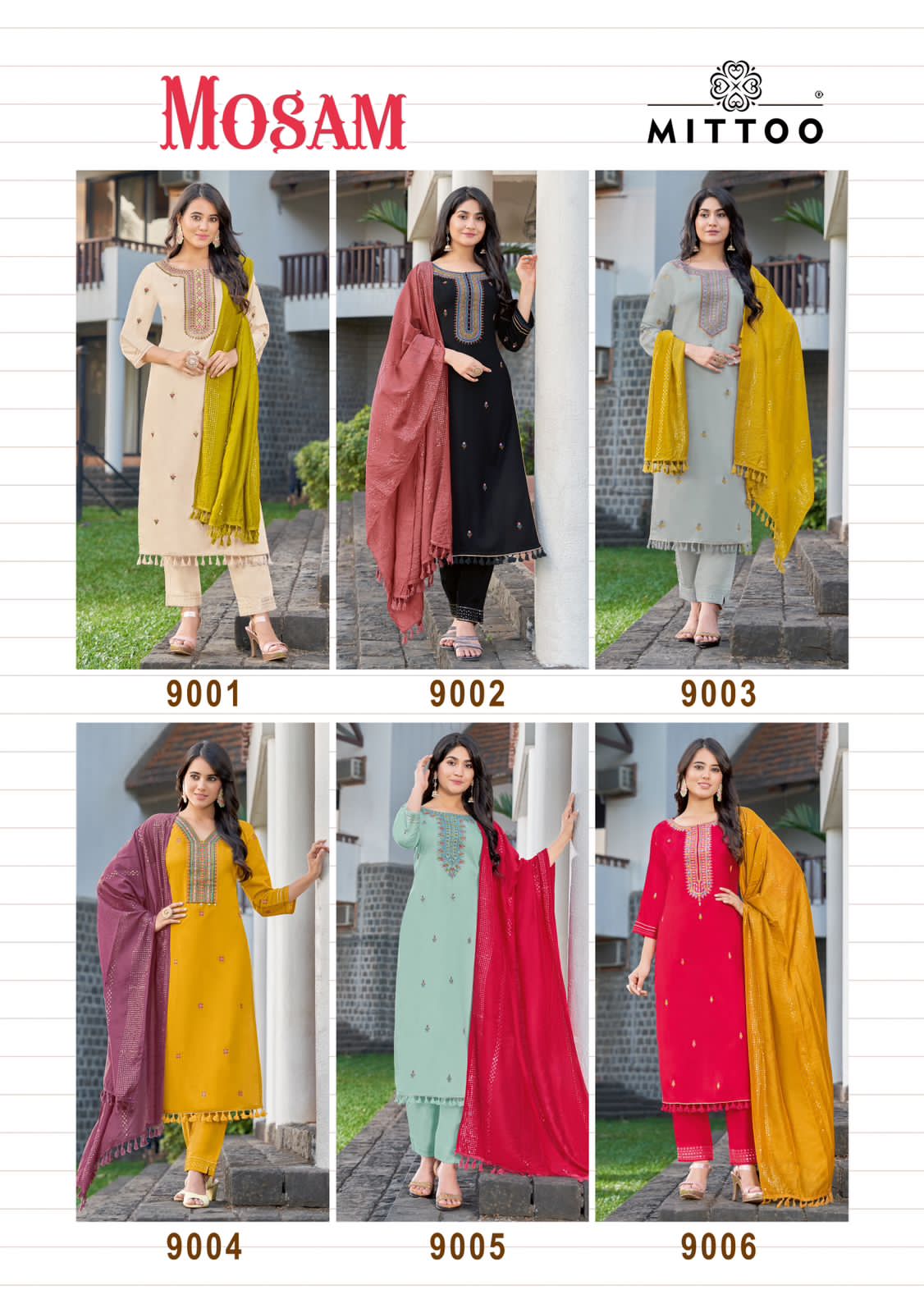 Mittoo Mosam Viscose Weaving Fancy Embroidery Designer Kurti With Pant & Dupatta Combo Wholesaler Surat