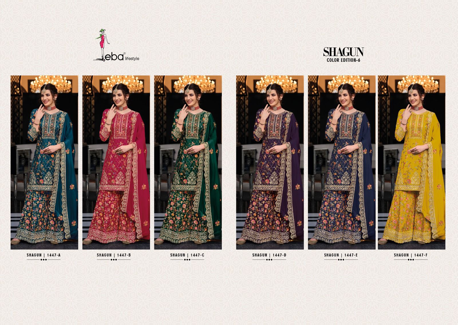 Eba Lifestyle Shagun Color Edition Vol 6	Premium Silk With Heavy Emboidery Designer Ready Made Suits Wholesaler Surat