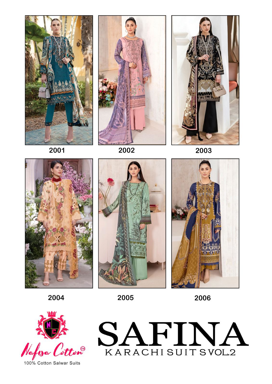 Nafisa Cotton Safina Vol 2 Cotton Digital Style Prints Salwar Suits Wholesaler Surat