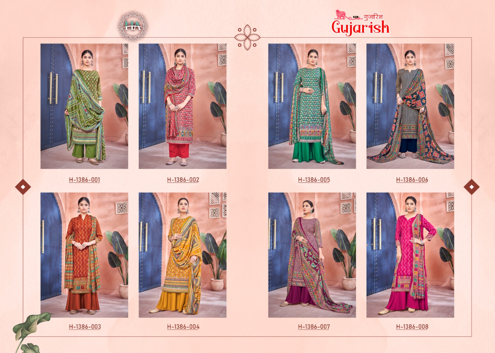 Harshit Fashion Hub Gujarish Pashmina Fancy Designer Winter Suits Wholesaler Surat