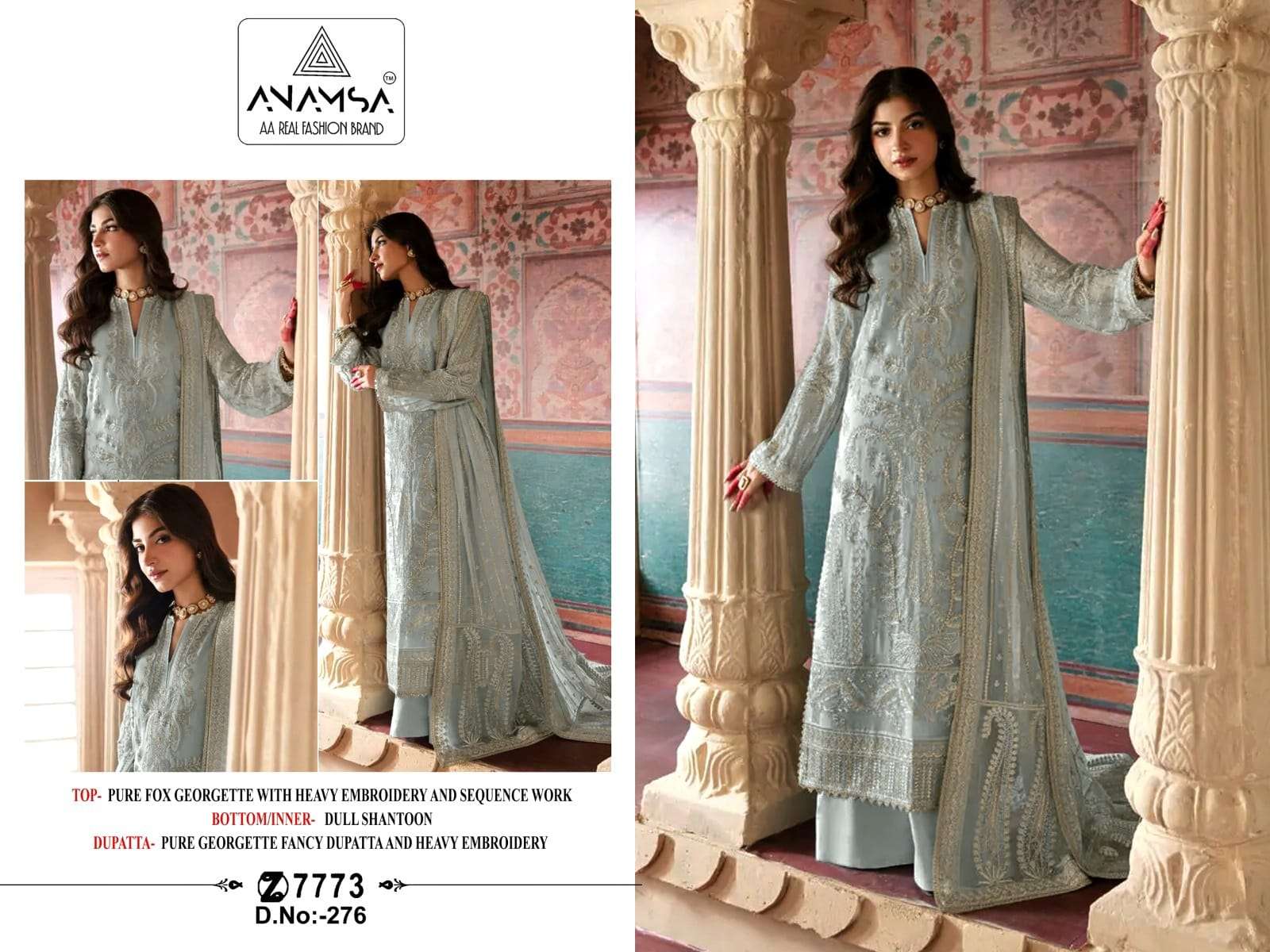 ANAMSA D NO 276 PAKISTANI SUIT