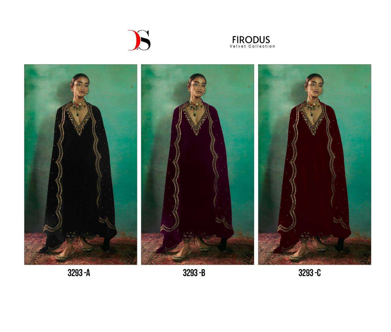 DEEPSY SUITS FIRDOUS D NO 3293 VELVET SUITS 
