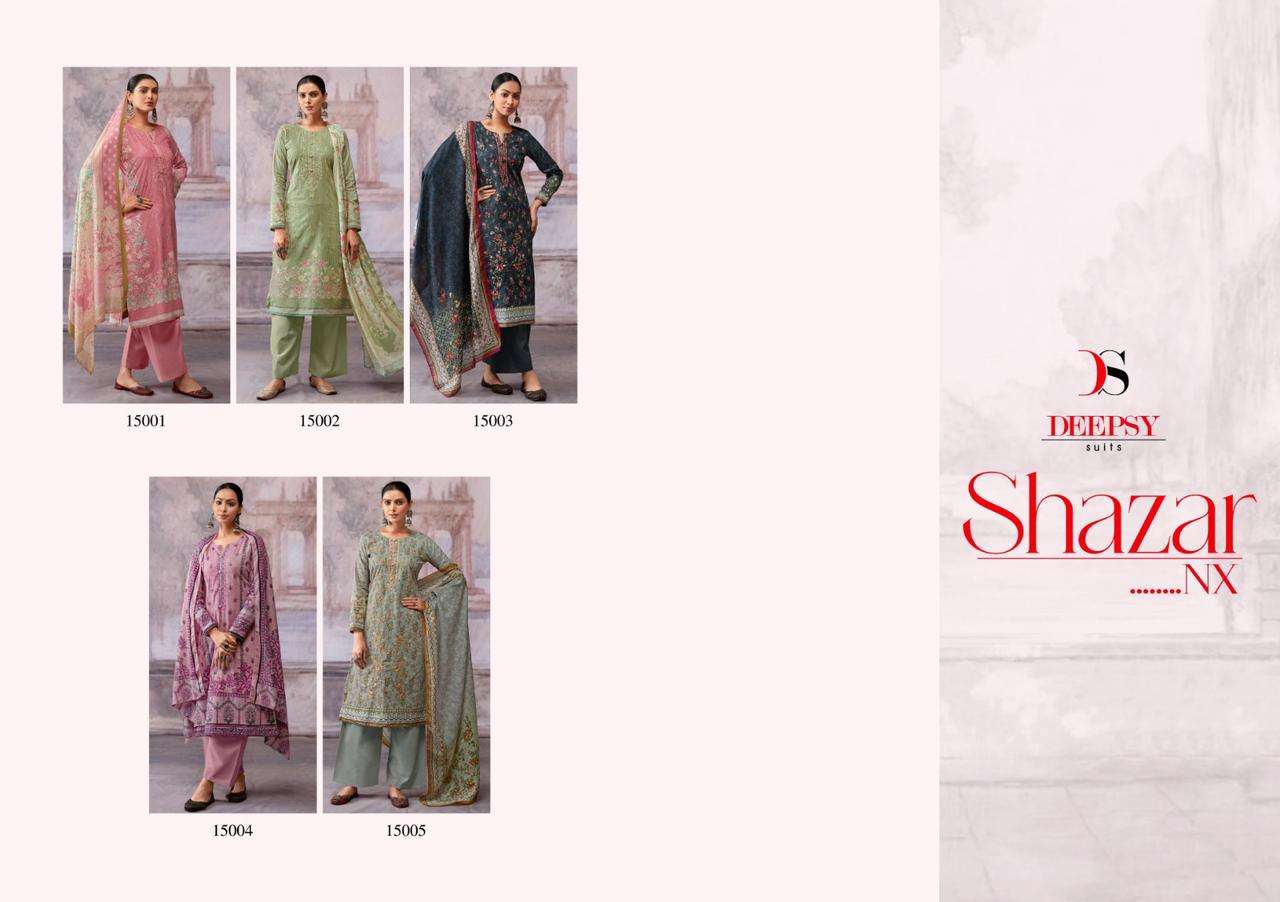 DEEPSY SUITS SHAZAR NX COTTON EMBROIDERY SUITS