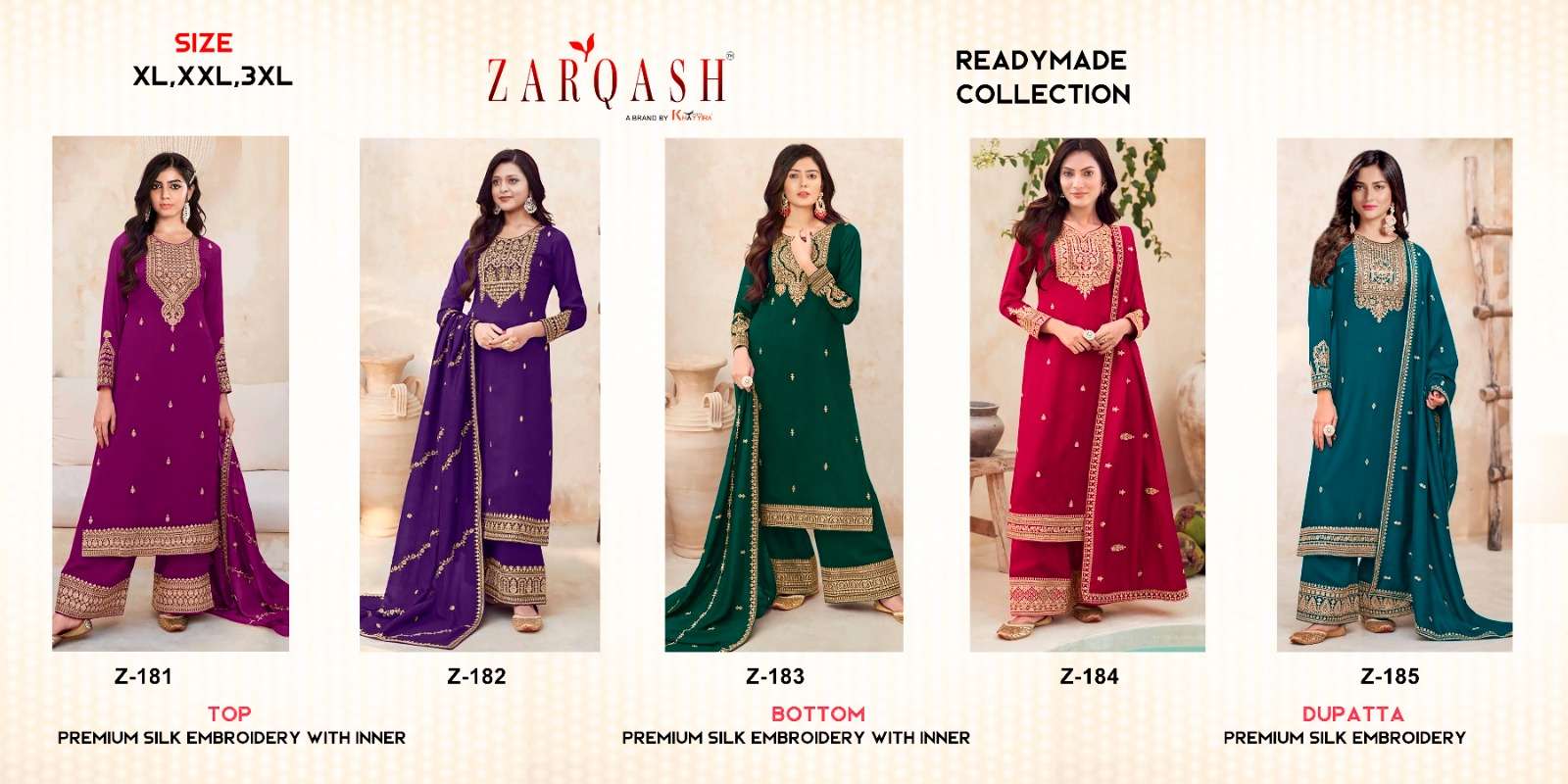 ZARQASH FIVE STAR READY MADE SUITS