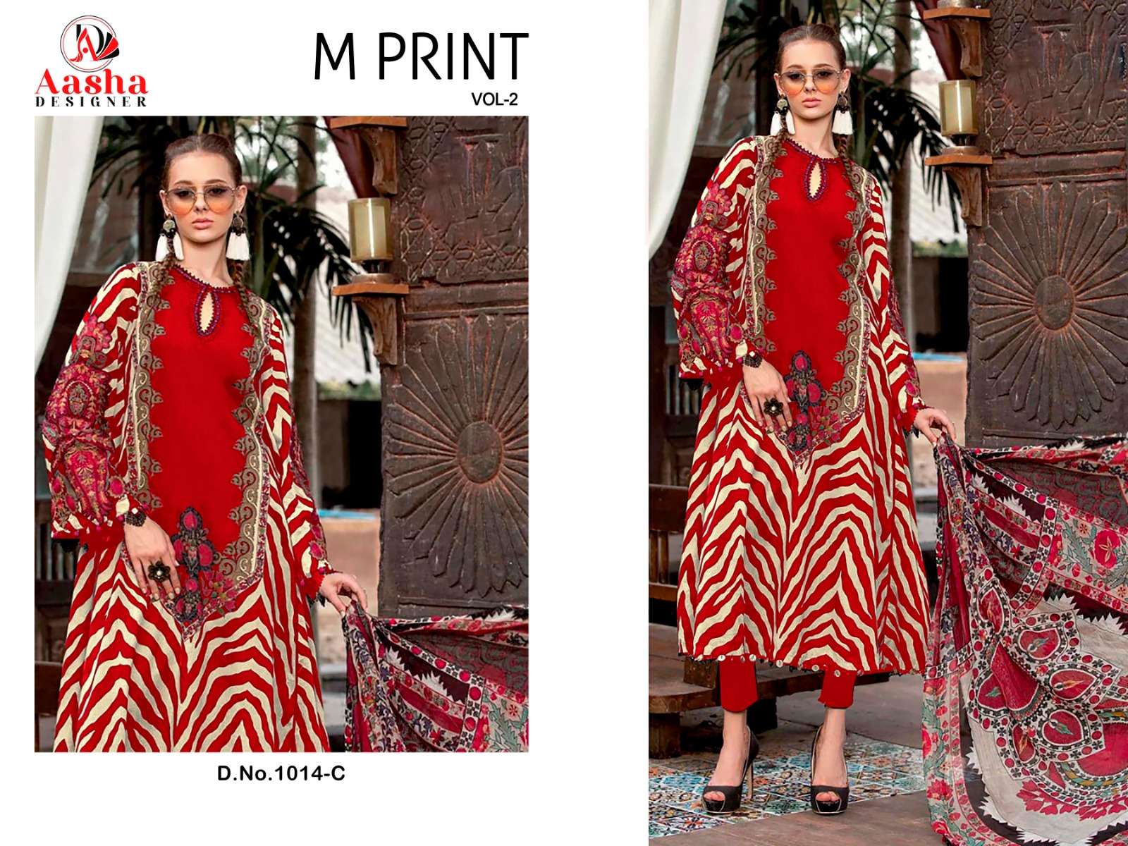 AASHA DESIGNER M PRINT VOL 2 COTTON SALWAR KAMEEZ 