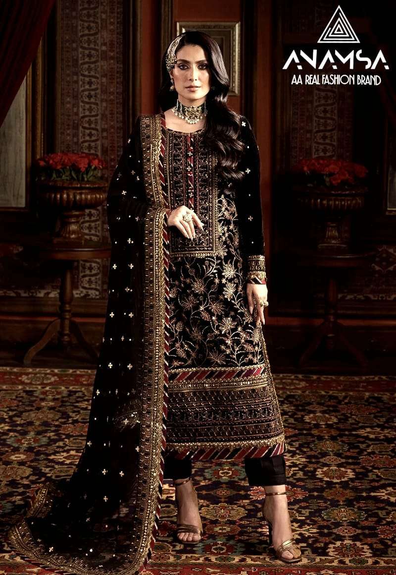 ANAMSA D NO 281 GEORGETTE DESIGNER SUIT