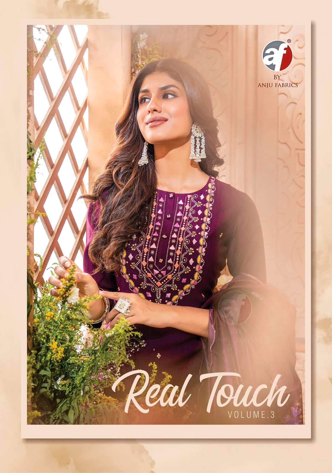 ANJU FABRICS REAL TOUCH VOL 3 PARTY WEAR KURTI COMBO SET 