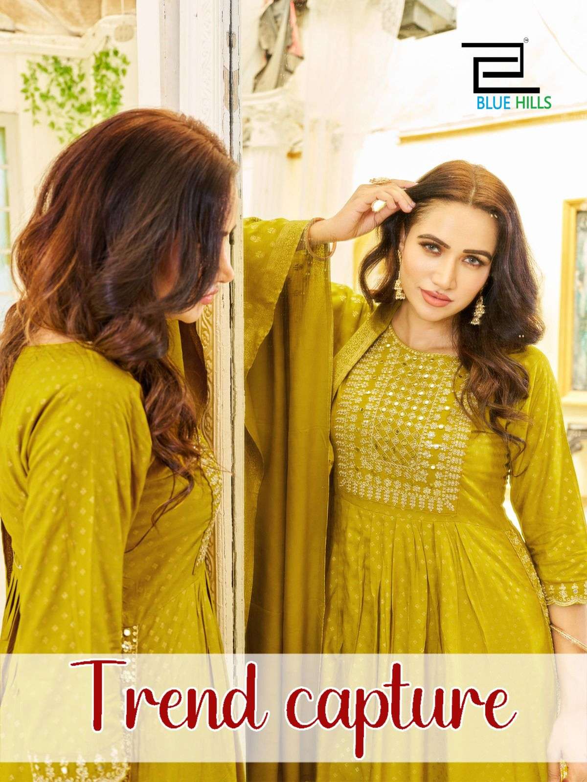 BLUE HILLS TREND CAPTURE NAIRA CUT STYLE KURTI COMBO SET 