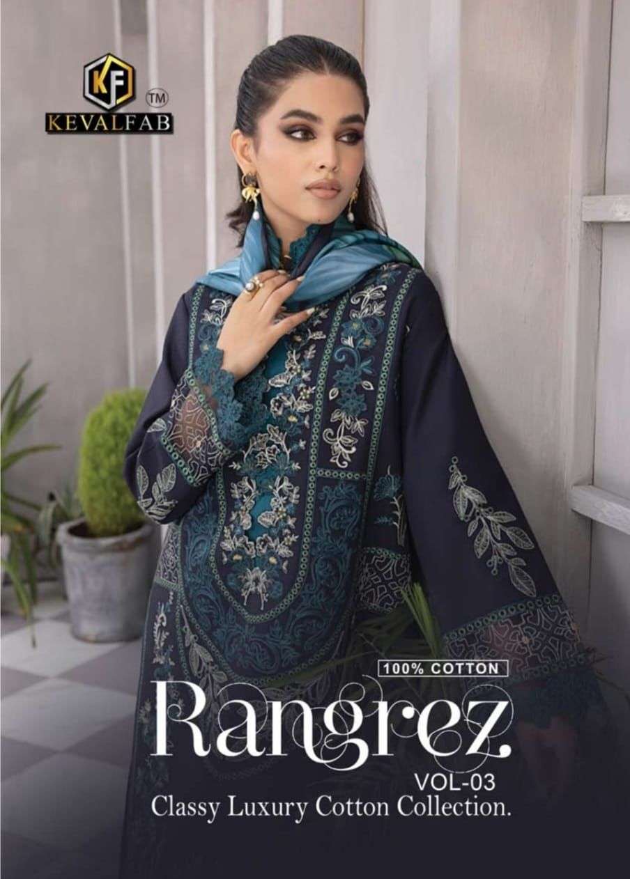 KEAL FAB RANGREZ  VOL 3 COTTON SALWAR KAMEEZ 