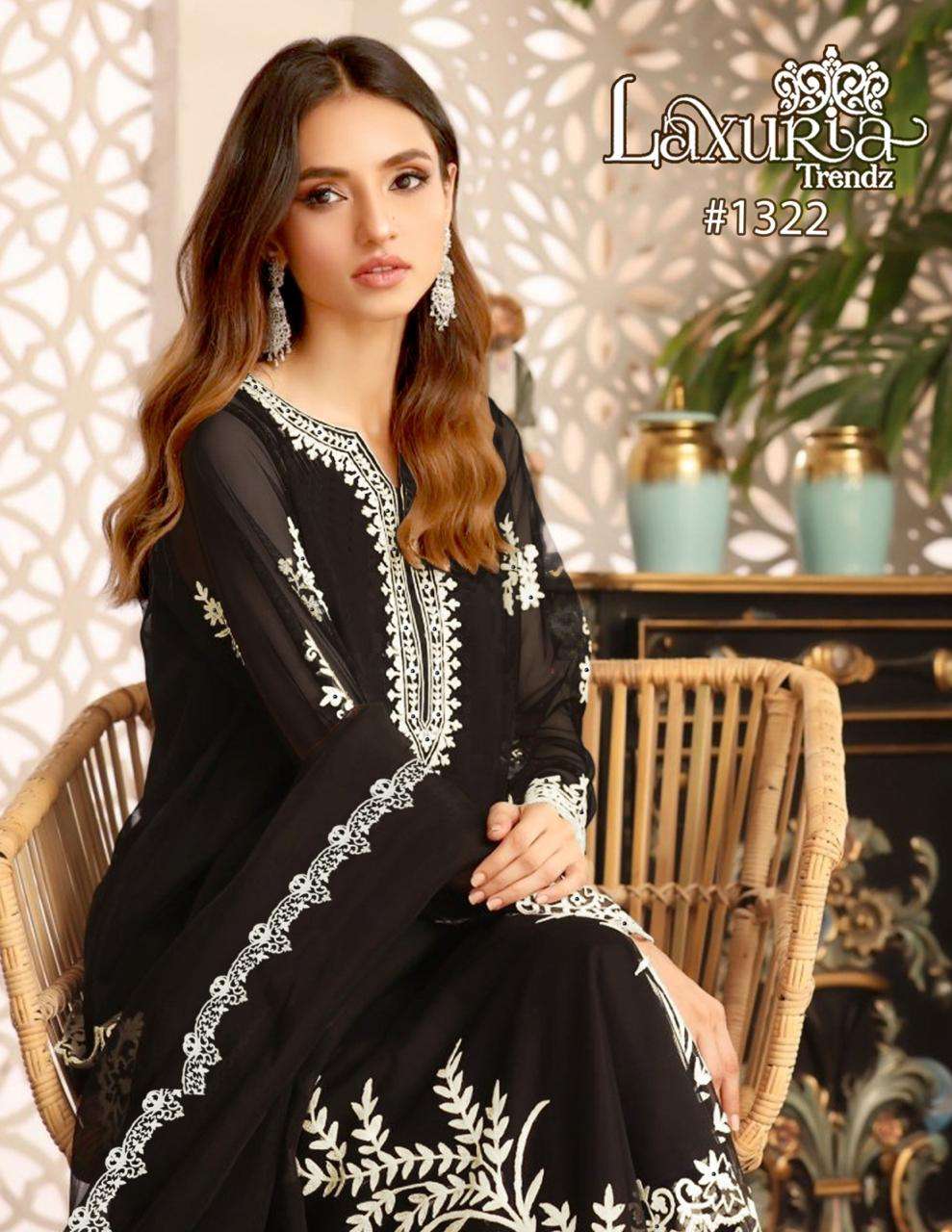 LAXURIA TRENDZ D NO 1322 GEORGETTE BEAUTIFUL DESIGNER SUIT