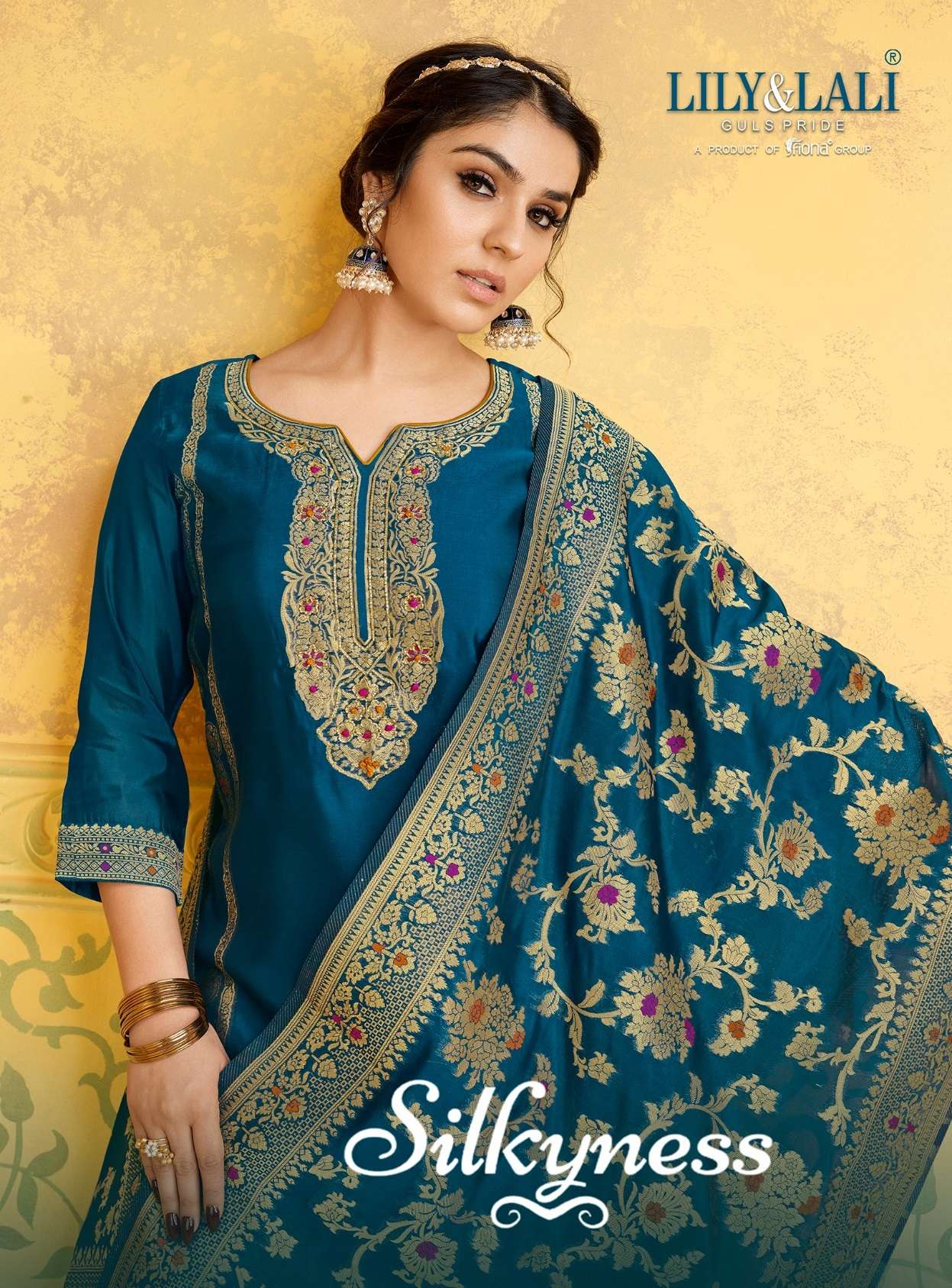 LILY AND LALI SILKYNESS JACQUARD DESIGNER SUIT