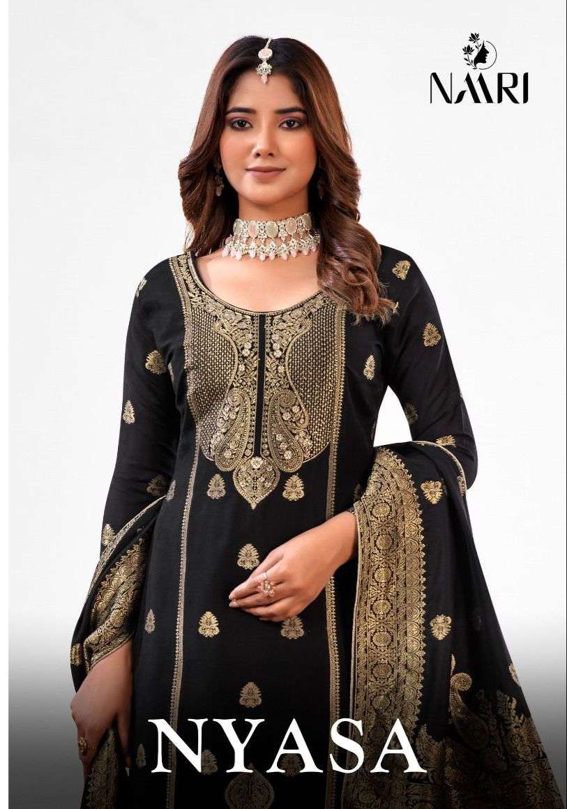 NAARI NYASA SWAROVSKI DESIGNER DOLA JACQUARD SUIT