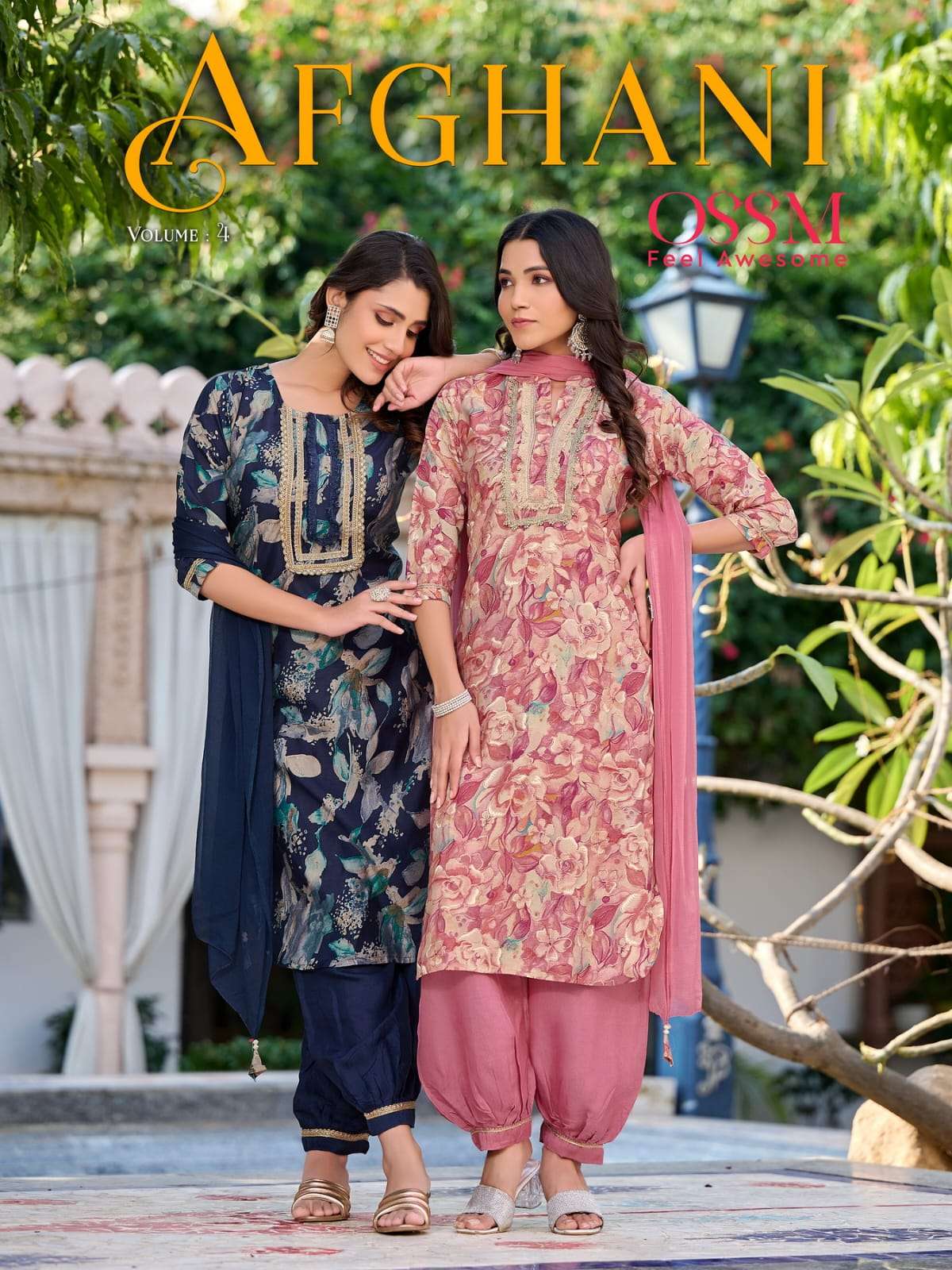  OSSM AFGHANI VOL 4 KURTI COMBO SET 
