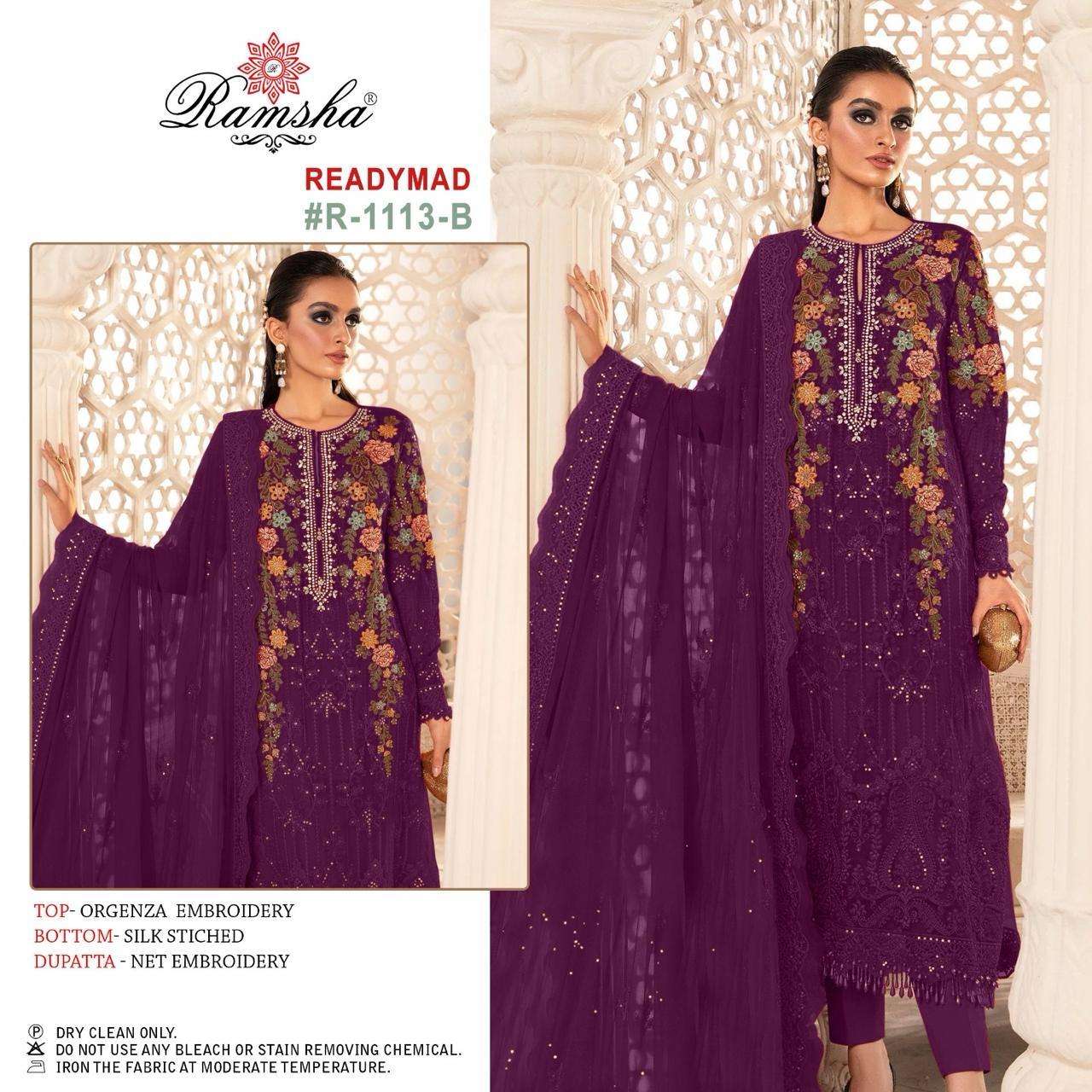 RAMSHA R 1113 BEAUTIFUL ORGANZA SUIT