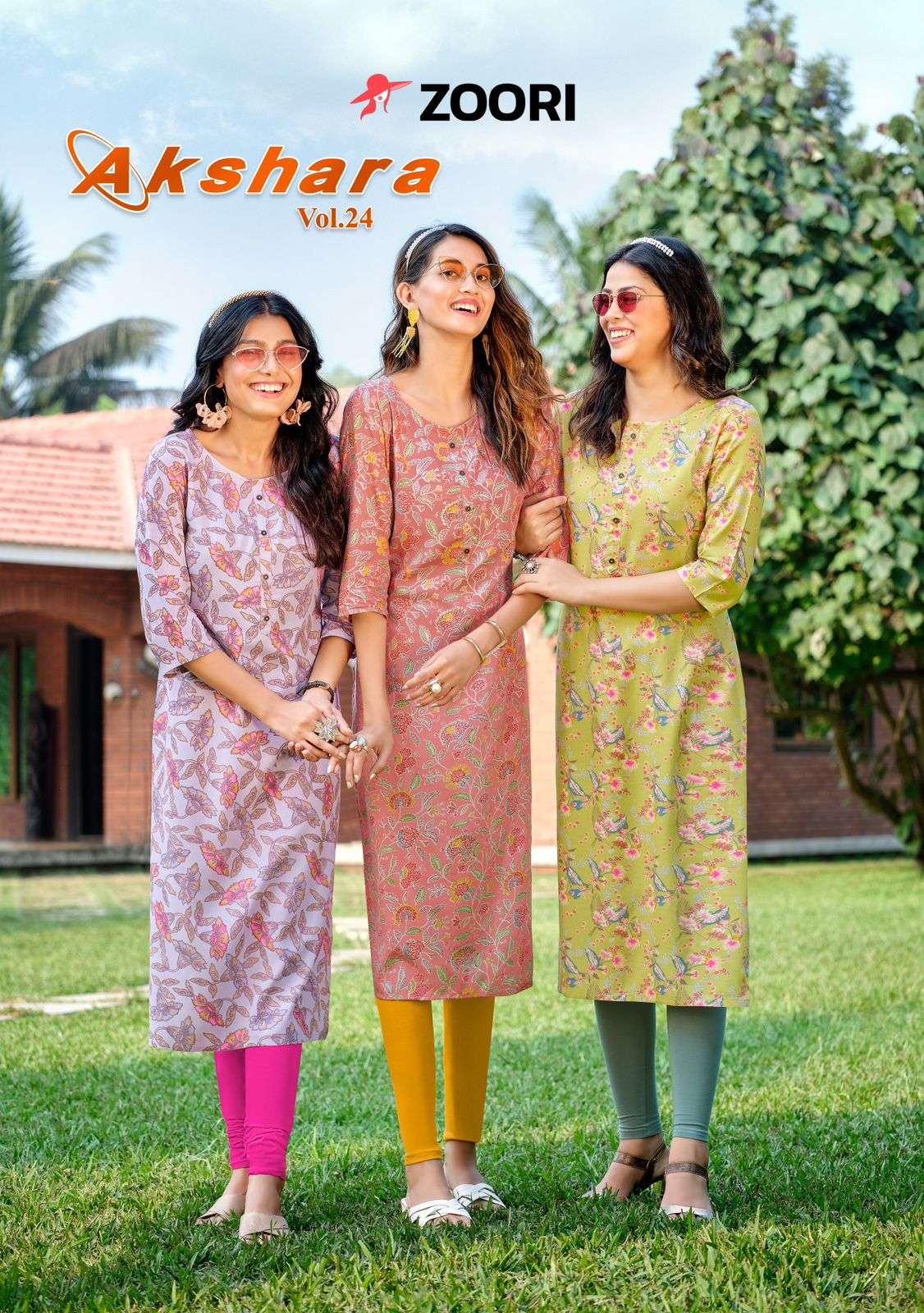 ZOORI AKSHARA VOL 24 RAYON PRINT KURTI 