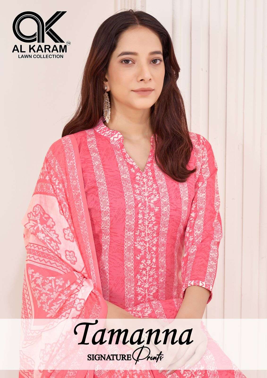 AL KARAM TAMANNA SIGNATURE PRINT COTTON DRESS