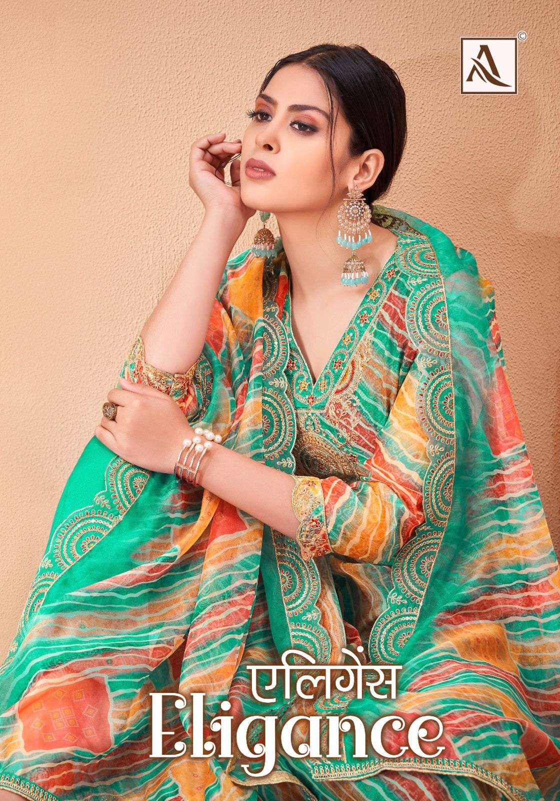 ALOK SUITS ELEGANCE ORGANZA FANCY WORK SUIT