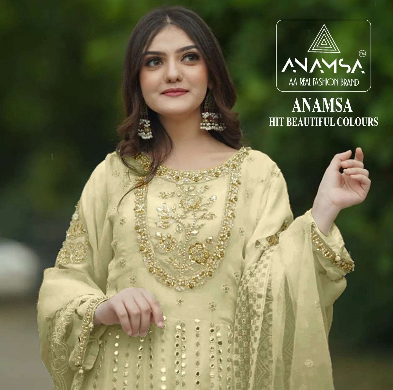 ANAMSA D NO 264 GEORGETTE DESIGNER SUIT