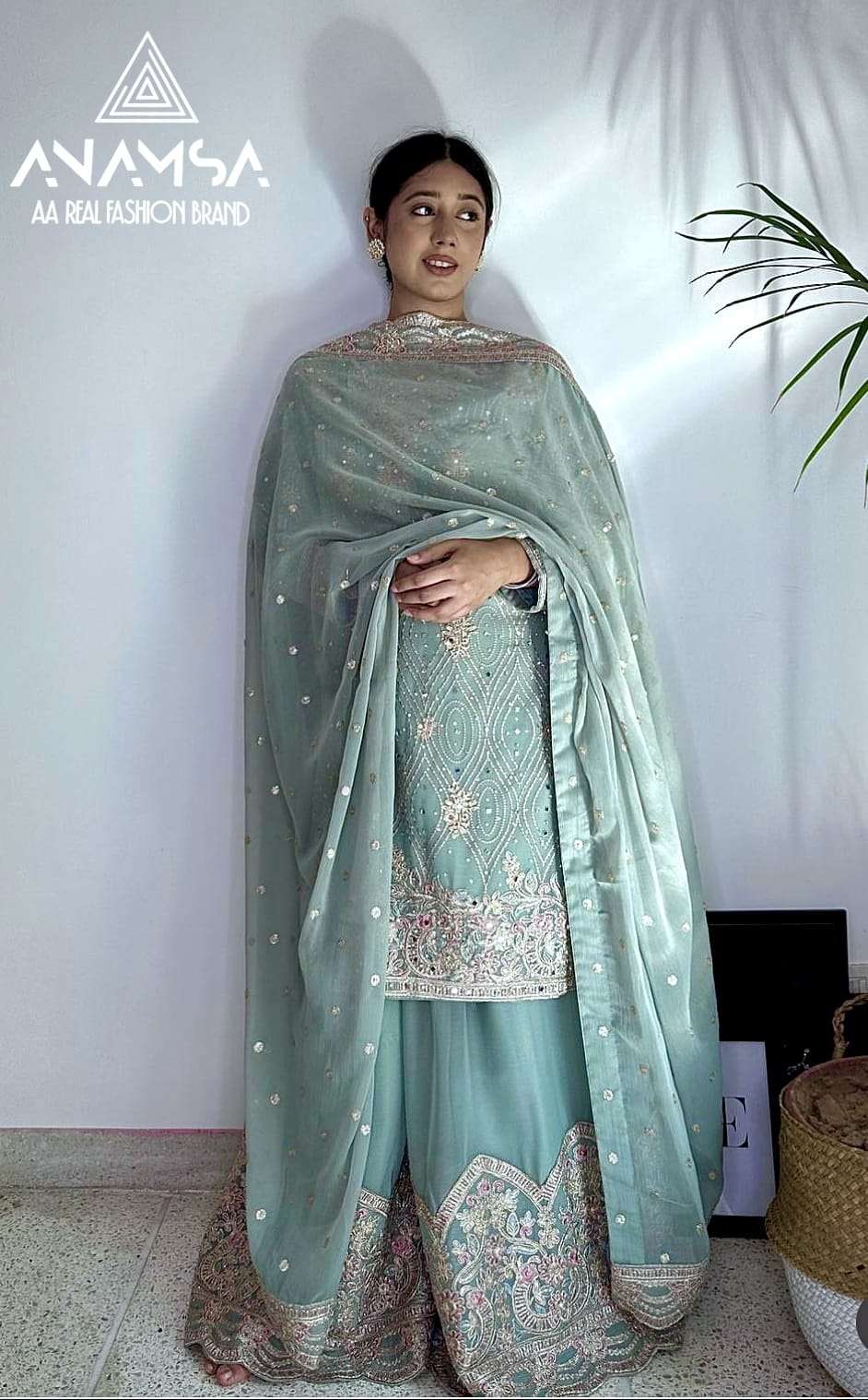 ANAMSA D NO 296 PAKISTANI GEORGETTE SUIT