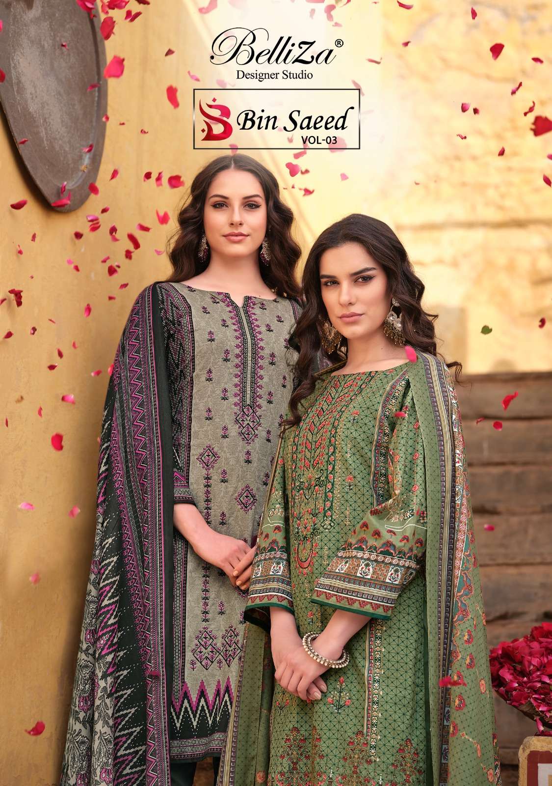 BELLIZA DESIGNER STUDIO BIN SAEED VOL 3 COTTON SALWAR SUIT