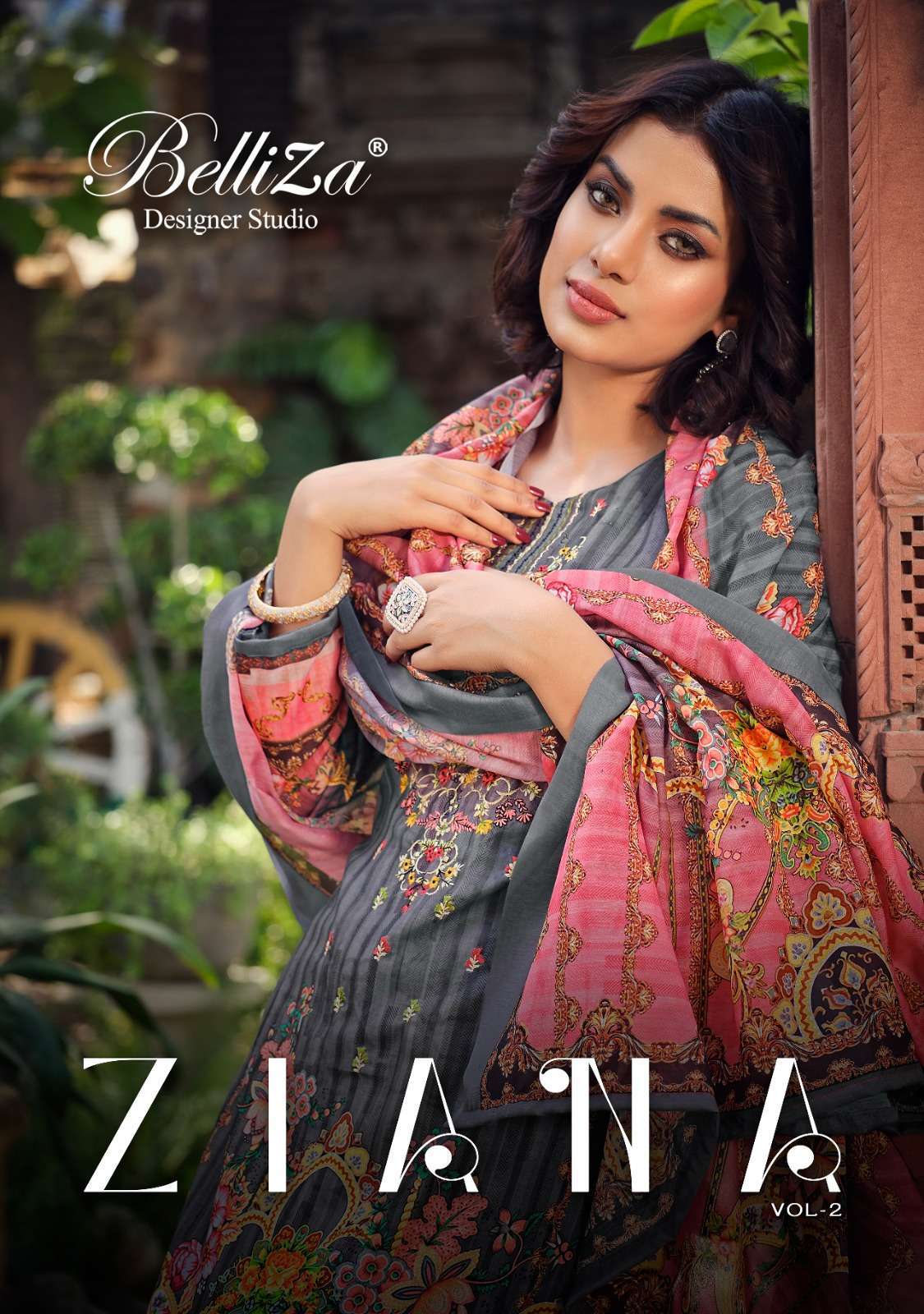 BELLIZA DESIGNER STUDIO ZIANA VOL 2 COTTON FANCY WORK SUIT