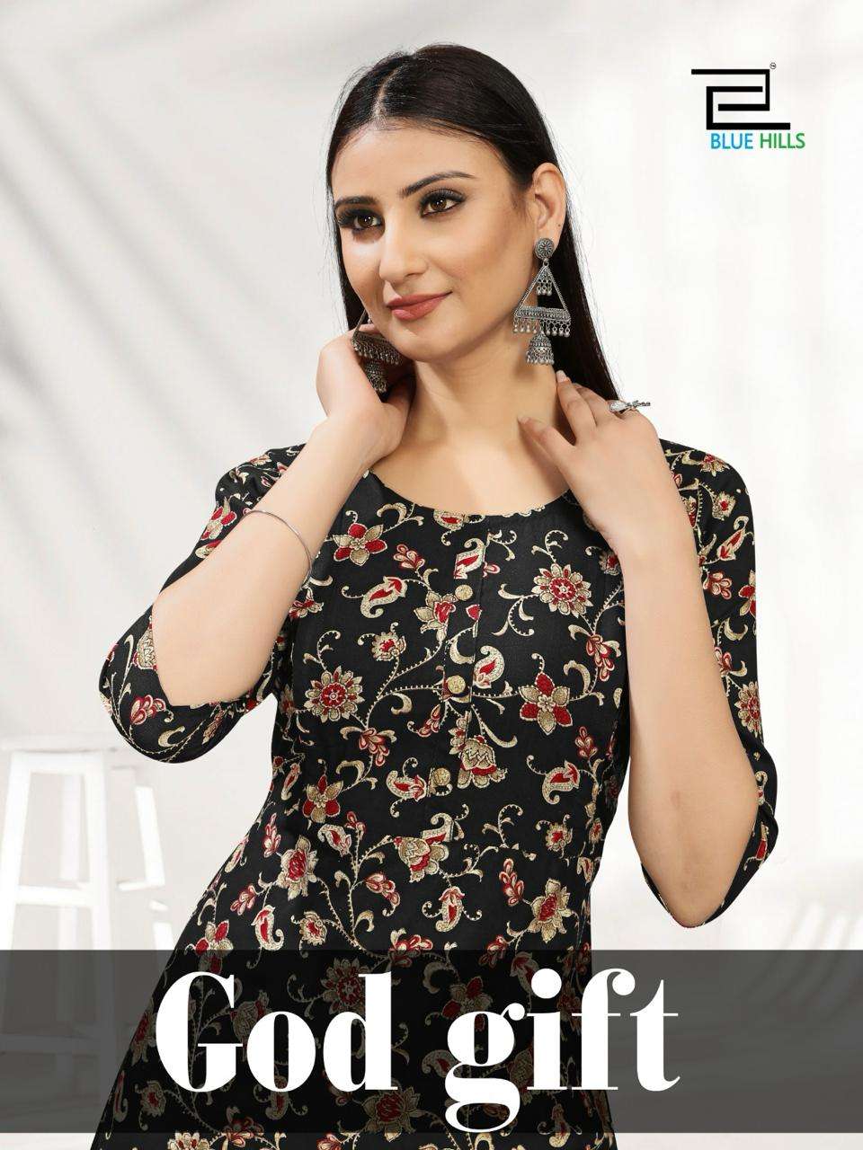 BLUE HILLS GOD GIFT FEEDING PATTERN KURTI