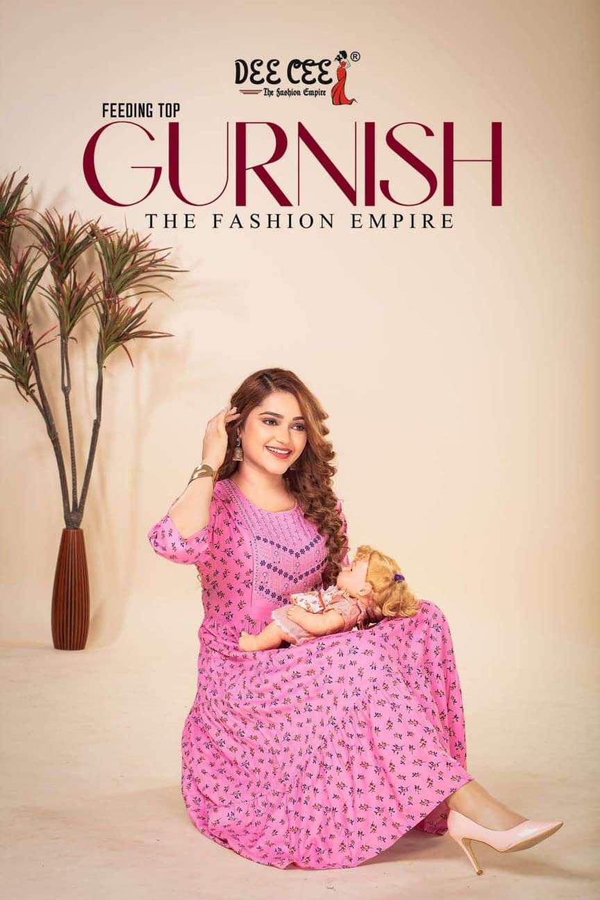 DEECEE GURNISH RAYON FANCY MIDI GOWN