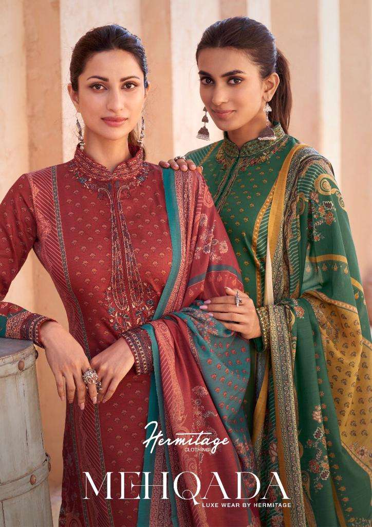 HERMITAGE CLOTHING MEHQADA LAWN COTTON DIGITAL PRINT WITH WORK SUIT