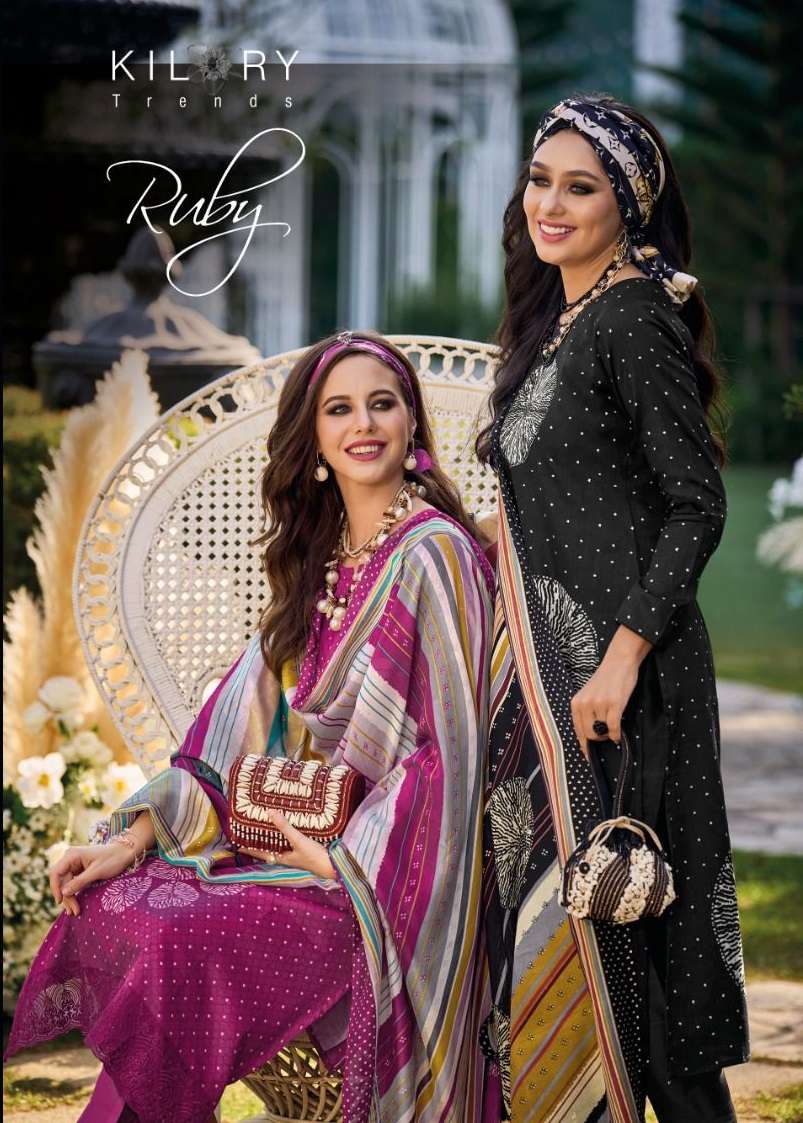  KILORY TRENDZ RUBY JAM COTTON WITH FANCY WORK SUIT