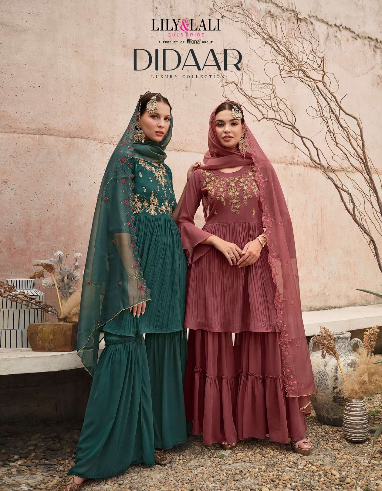 LILY AND LALI DIDAAR DESIGNER SHARARA SUIT