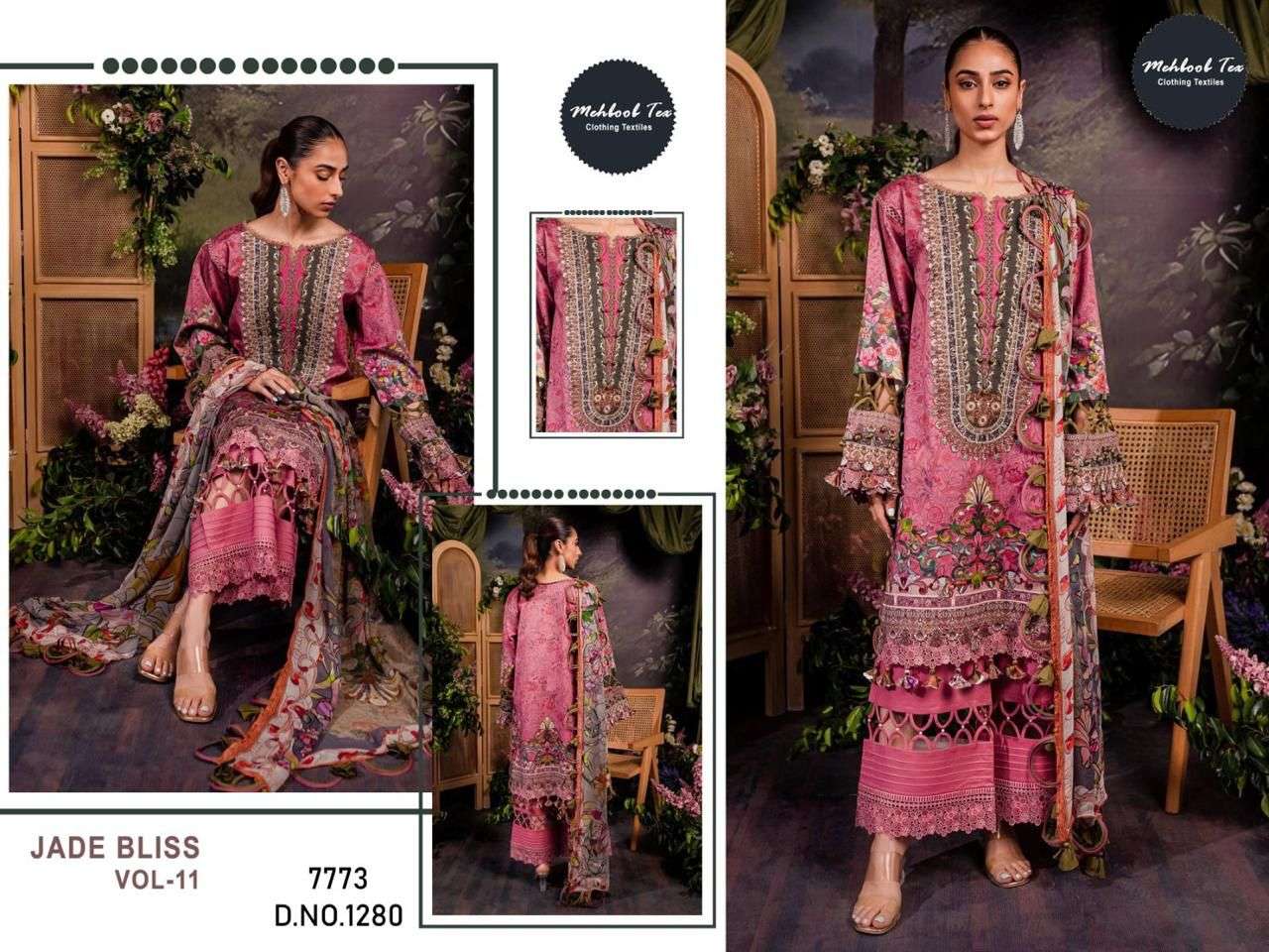 MEHBOOB TEX JADE BLISS VOL 11 D NO 1278 & 1280 COTTON SUIT