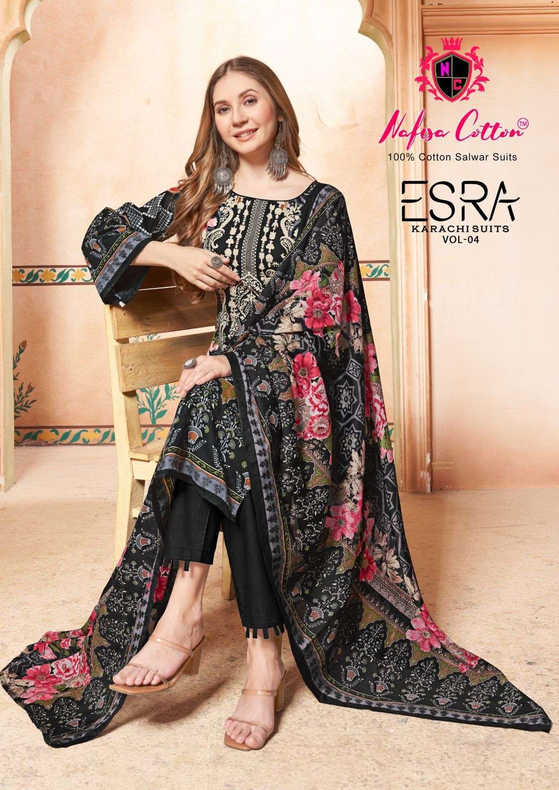 NAFISA COTTON ESRA VOL 4 COTTON DIGITAL PRINT DRESS