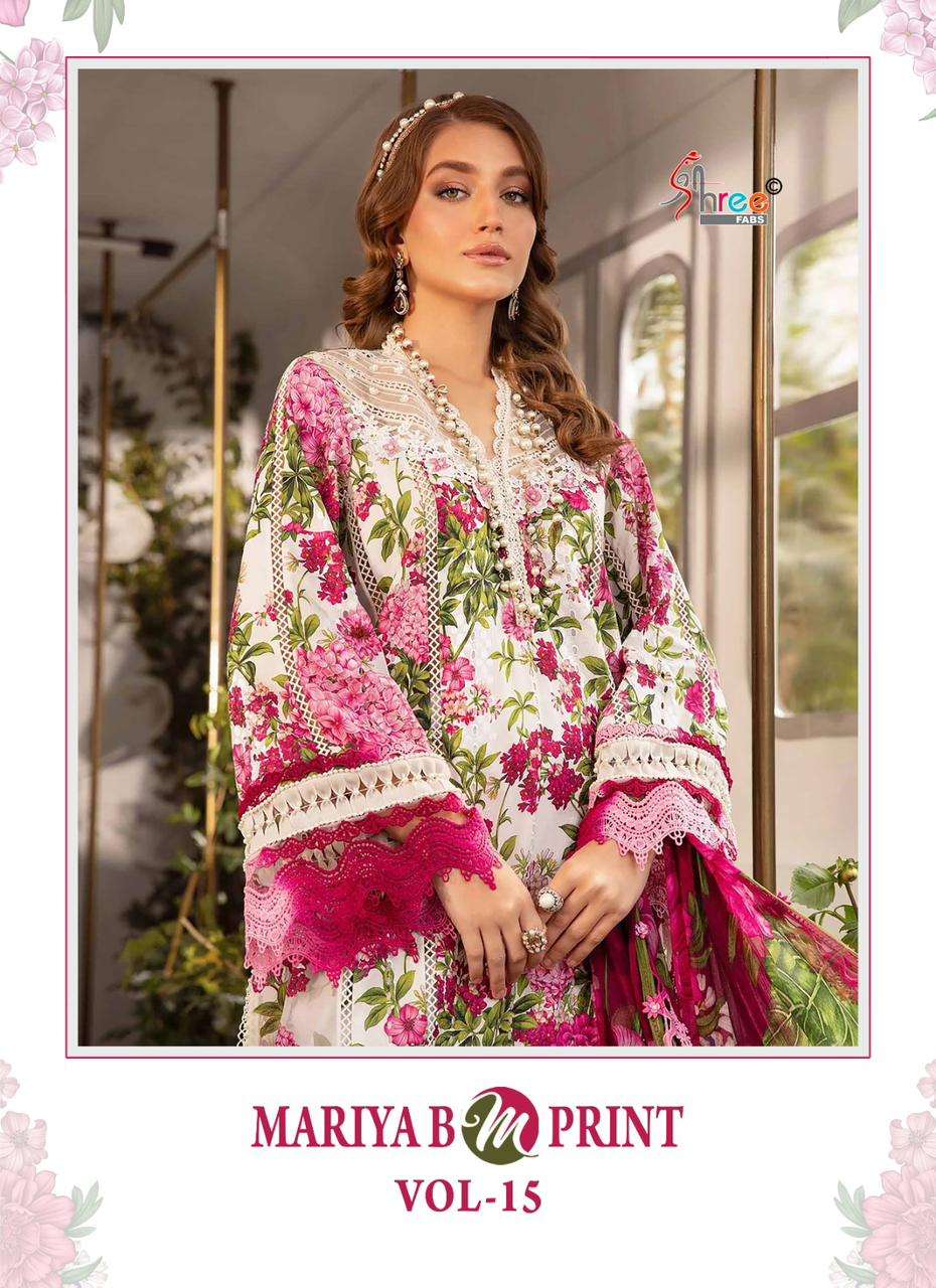 SHREE FABS MARIYA B M PRINT VOL 15 COTTON DESIGNER SUIT