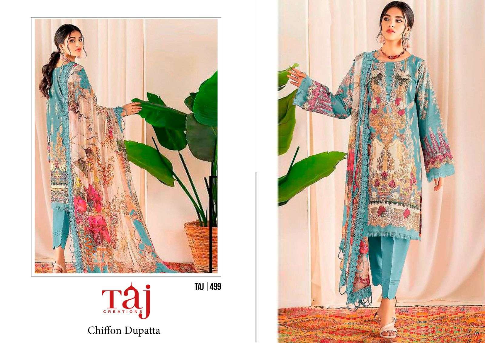 TAJ CREATION D NO 422 AND 499 COTTON SALWAR KAMEEZ