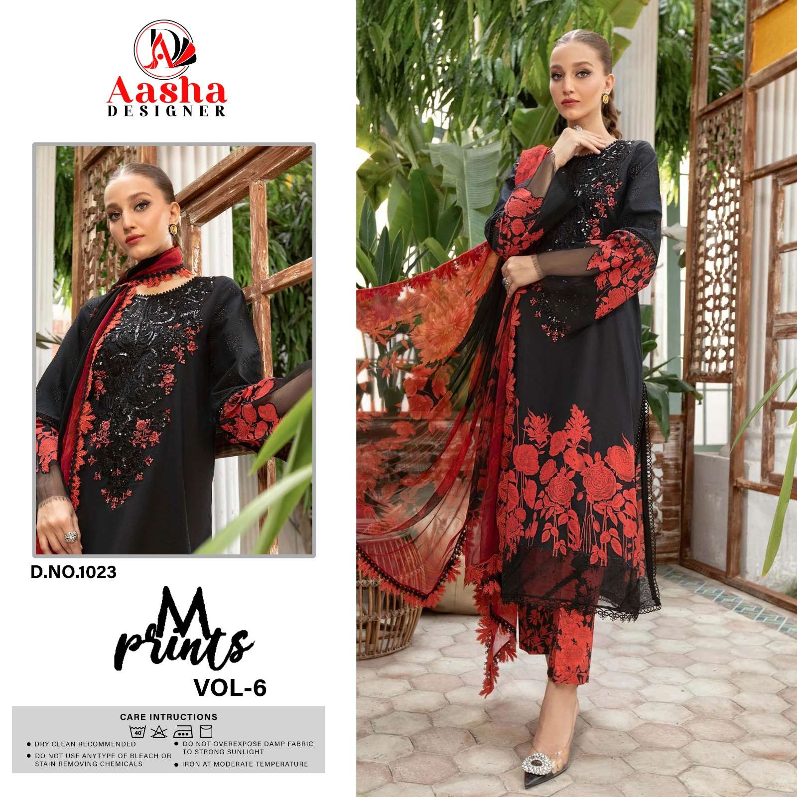 AASHA DESIGNER M PRINTS VOL 6 COTTON SALWAR KAMEEZ 