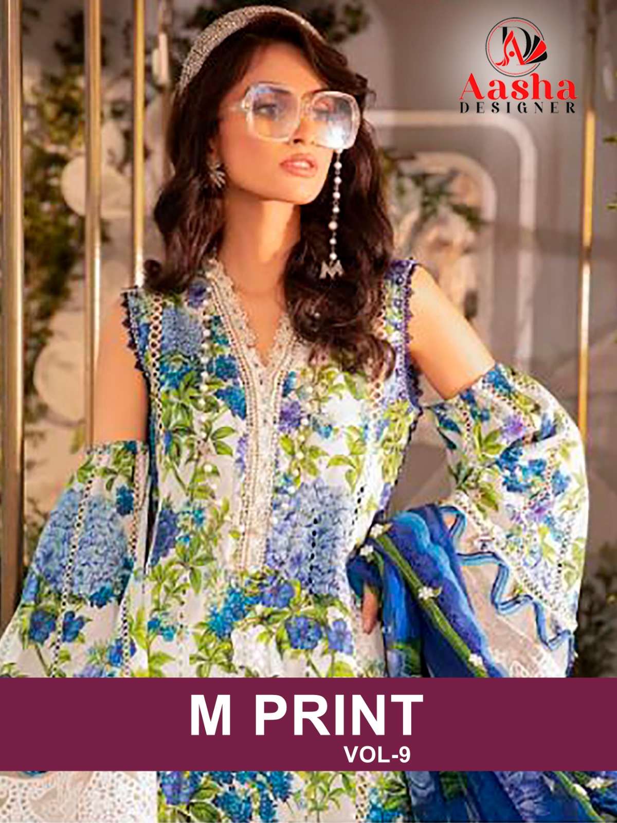 AASHA DESIGNER M PRINTS VOL 9 COTTON SALWAR KAMEEZ