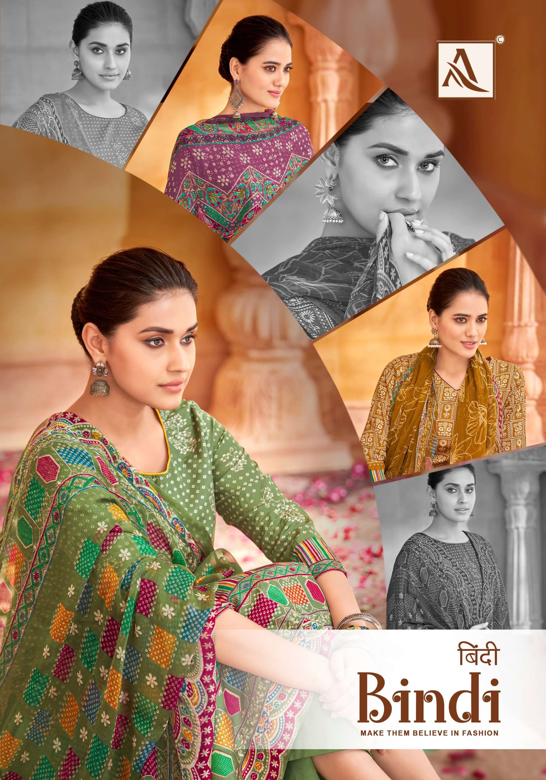 ALOK SUITS BINDI JAM COTTON FANCY WORK SUIT