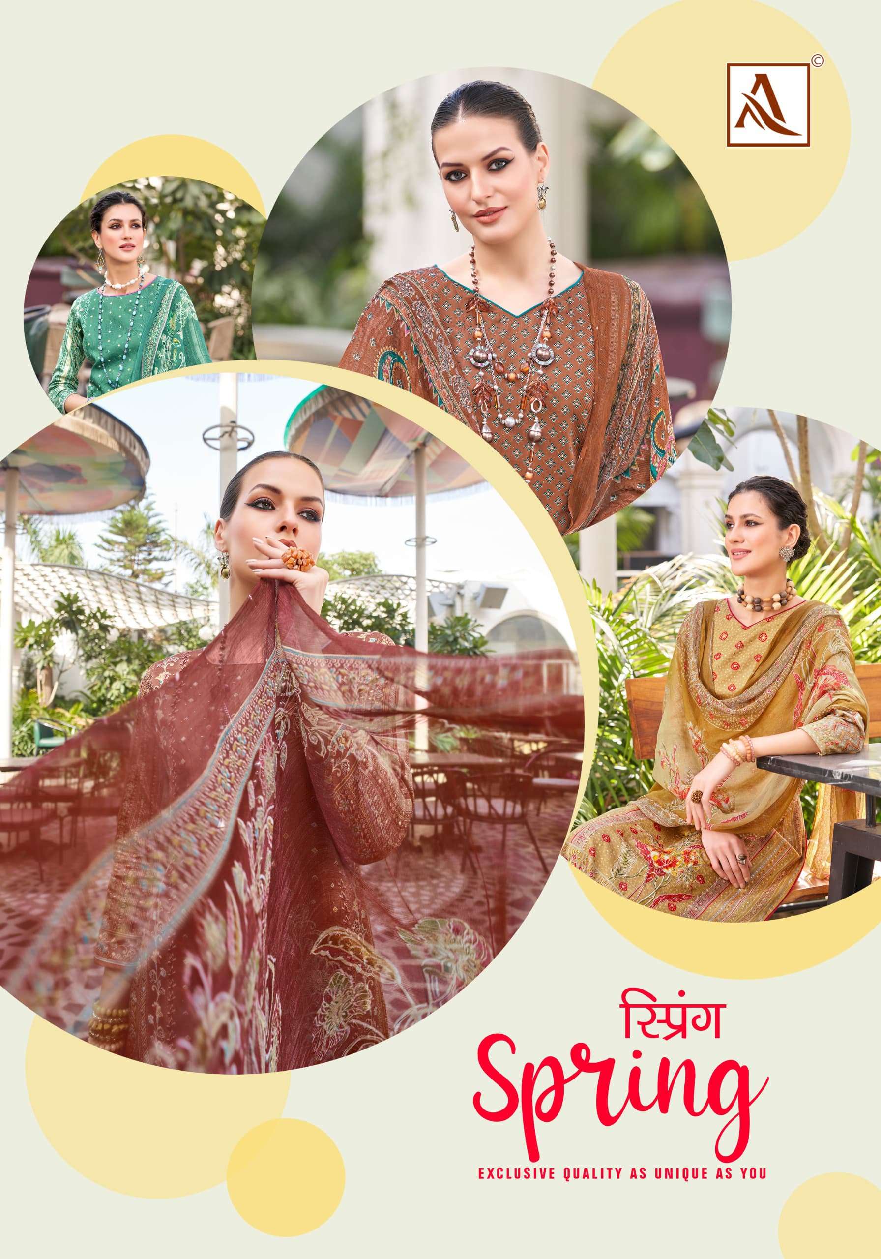 ALOK SUITS SPRING JAM COTTON FANCY WORK SUIT