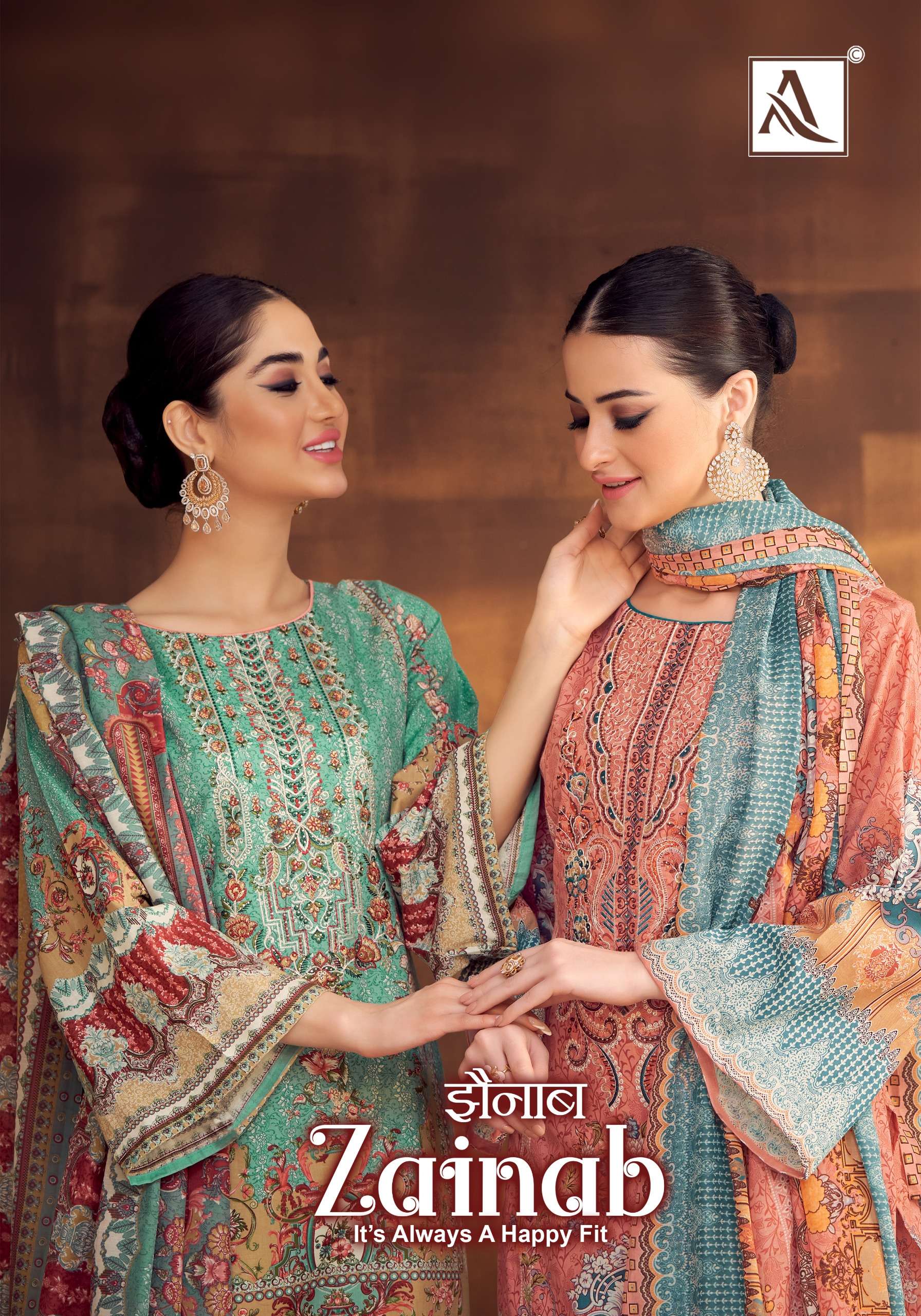 ALOK SUITS ZAINAB COTTON PRINT WITH FANCY WORK SUIT