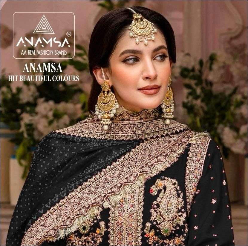 ANAMSA D NO 263 GEORGETTE HEAVY EMBROIDERED SUIT