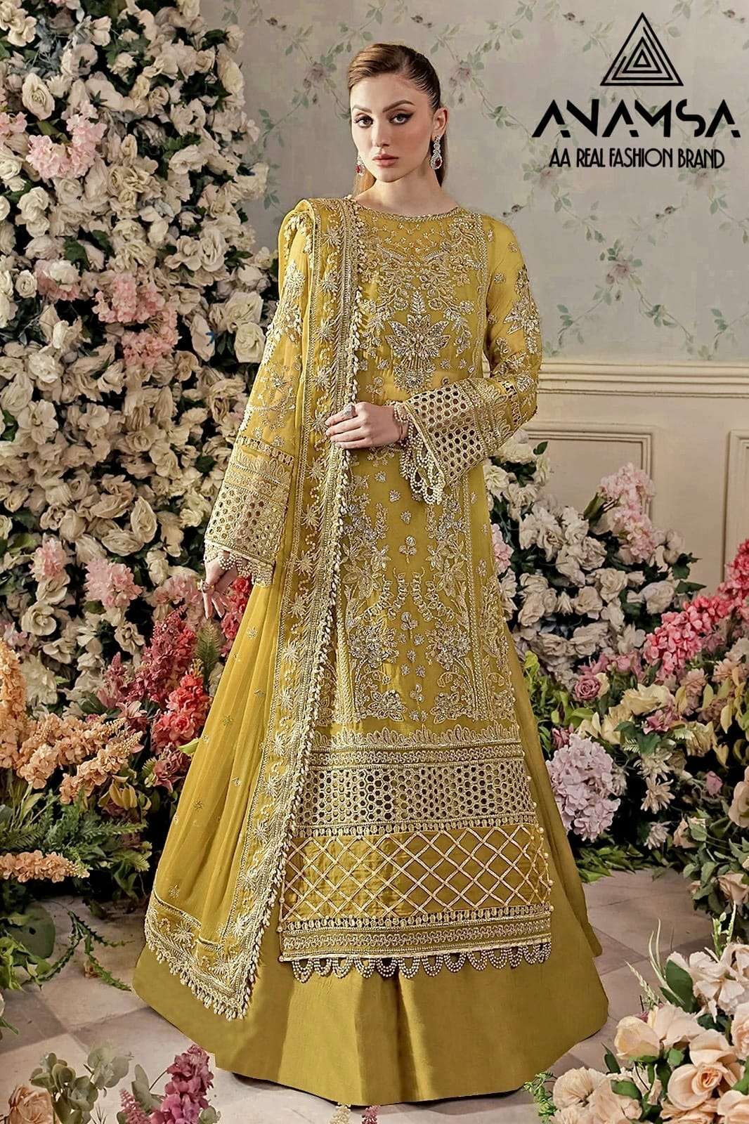 ANAMSA D NO 414 HEAVY DESIGNER PAKISTANI SUIT